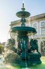 Lions Fountain (Fonte dos Leoes), Praca de Gomes, Porto, Portugal. Art Print
